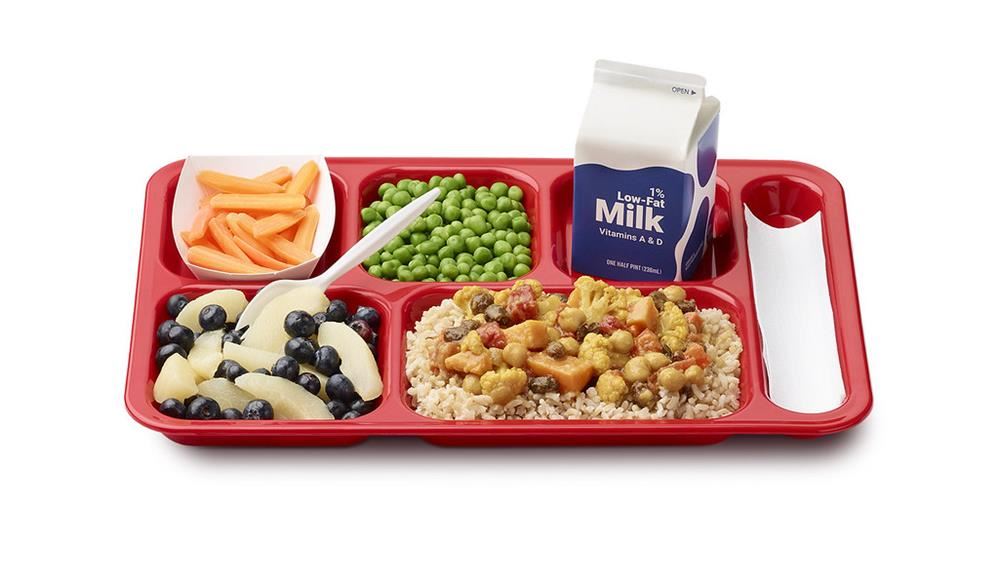  Picture of a school lunch tray